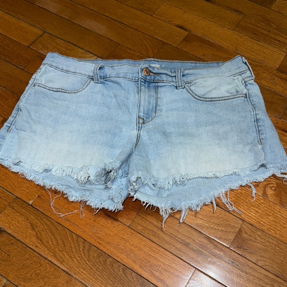 Old Navy Blue Jean Shorts Distressed Frayed Hem